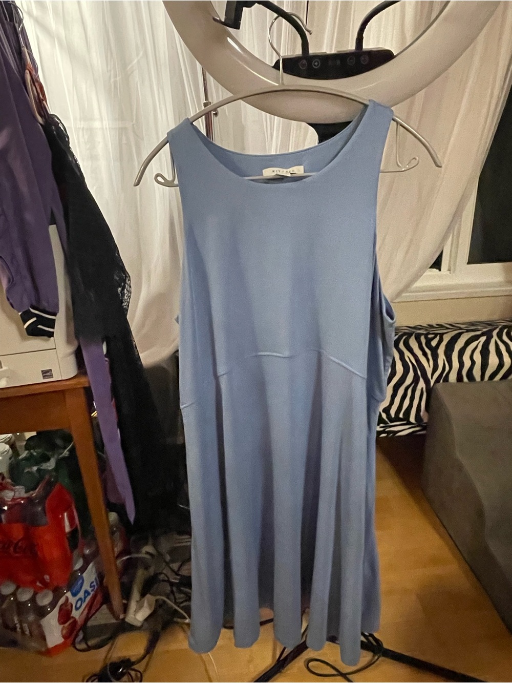 Kit + Ace Sleeveless Light Blue Swing Dress